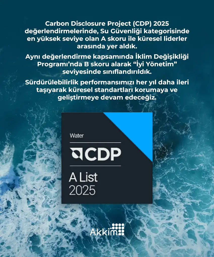 Akkim, CDP 2025 ‘Su Güvenliği’nde Global A Listesi’ne girdi CDP