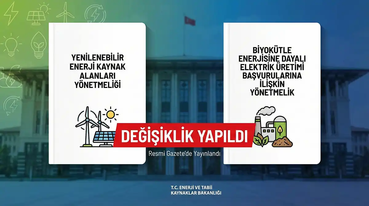 YEKA ve Biyökütle Yönetmeliği’nde değişiklik